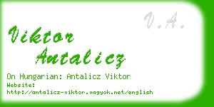 viktor antalicz business card